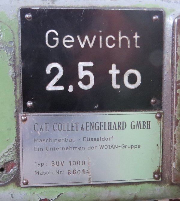 gebr. Radialbohrmaschine Collet + Engelhardt BUV 1000