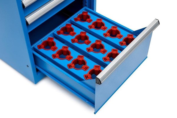 Schubladenschrank mit 12 Werkzeughaltern für CNC oder konventionell